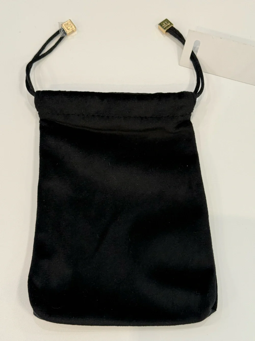TOM FORD Pocket Mirror With Brown Card Case & Black Velvet Drawstring Pouch NIB